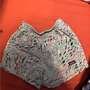 Patagonia Baby Boy Teal Patterned Swim Trunks